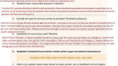 8. Sınıf Gezegen Yayınları Din Kültürü Ders Kitabı Sayfa 35 Cevapları