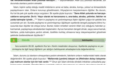 8. Sınıf Gezegen Yayınları Din Kültürü Ders Kitabı Sayfa 39 Cevapları