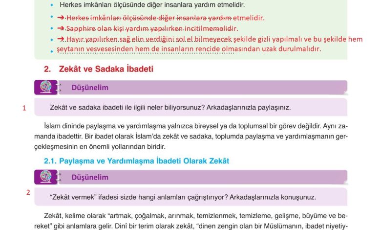 8. Sınıf Gezegen Yayınları Din Kültürü Ders Kitabı Sayfa 41 Cevapları