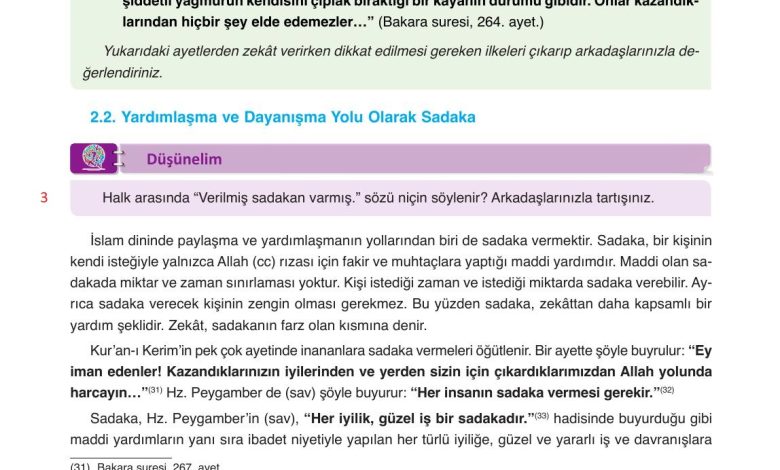 8. Sınıf Gezegen Yayınları Din Kültürü Ders Kitabı Sayfa 45 Cevapları