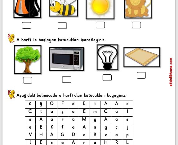 “A sesi” hissetme ve tanıma etkinlikleri