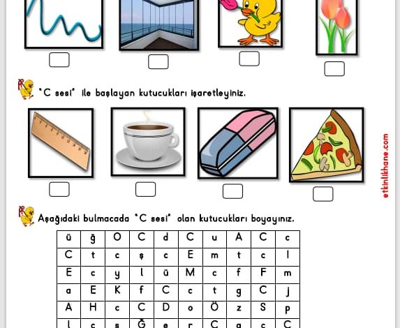 “C Sesi” Hissetme ve Tanıma Etkinlikleri