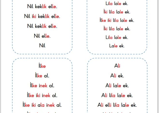 İ Sesi Hızlı Okuma Metinleri