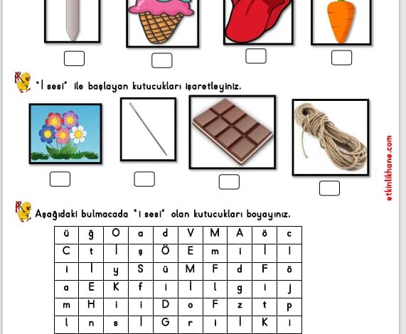 “İ sesi” hissetme ve tanıma etkinlikleri