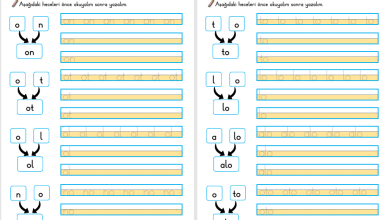 O Sesi Hece ve Kelime Yazma Etkinliği (Yeni Müfredata Uygun)