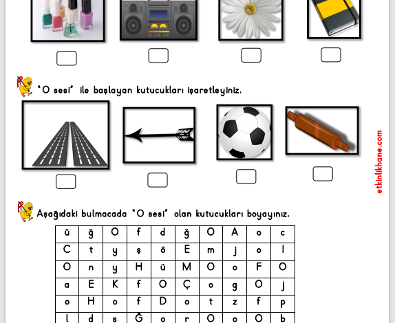 “O sesi” hissetme ve tanıma etkinlikleri