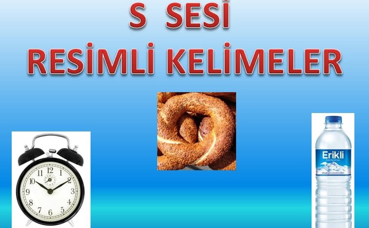 S Sesi Resimli Kelimeler Sunusu