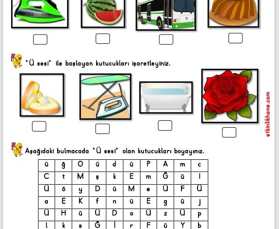 “Ü Sesi” Hissetme ve Tanıma Etkinlikleri