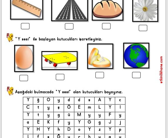 “Y Sesi” Hissetme ve Tanıma Etkinlikleri