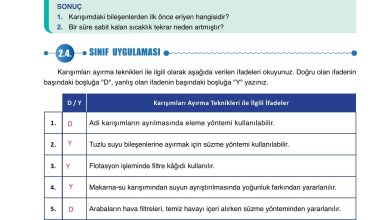 10. Sınıf Ata Yayıncılık Kimya Ders Kitabı Sayfa 116 Cevapları