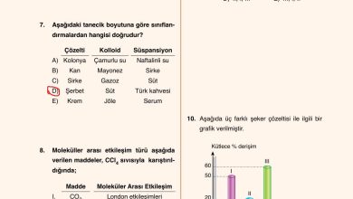 10. Sınıf Ata Yayıncılık Kimya Ders Kitabı Sayfa 130 Cevapları