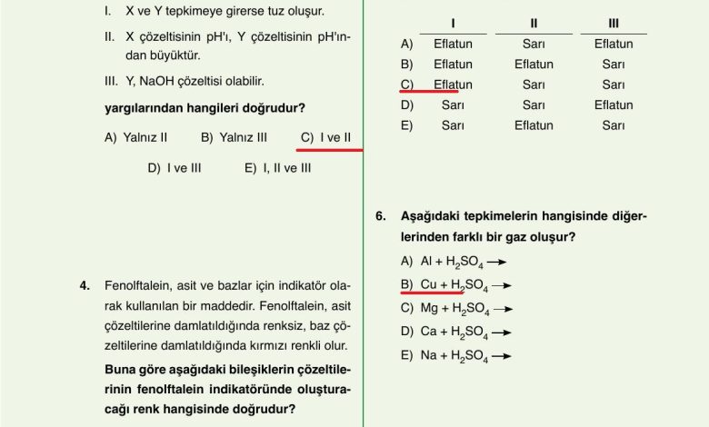 10. Sınıf Ata Yayıncılık Kimya Ders Kitabı Sayfa 166 Cevapları