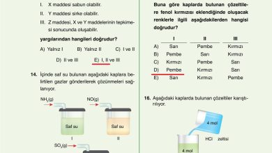 10. Sınıf Ata Yayıncılık Kimya Ders Kitabı Sayfa 168 Cevapları