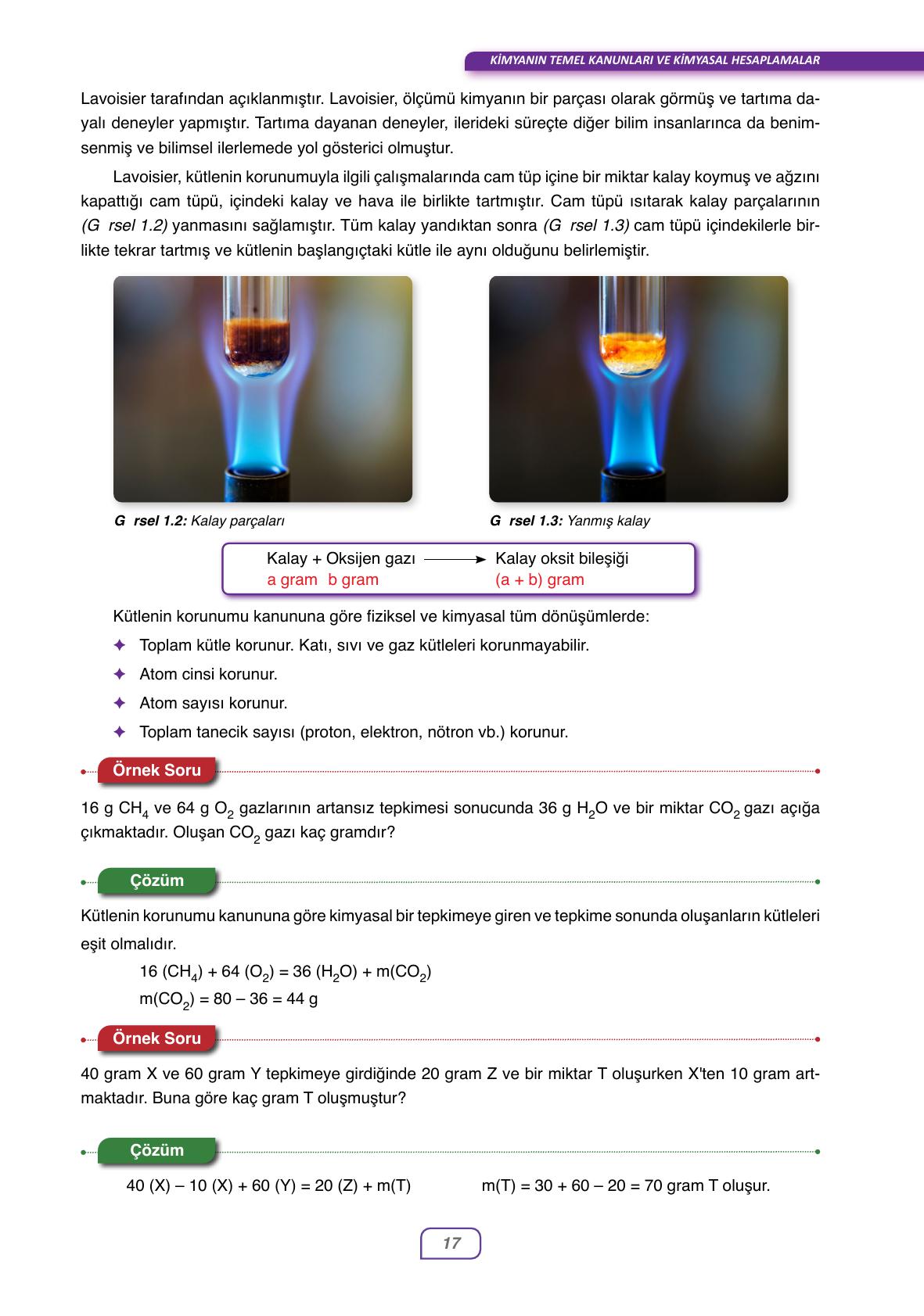 10. Sınıf Ata Yayıncılık Kimya Ders Kitabı Sayfa 17 Cevapları