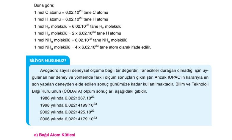 10. Sınıf Ata Yayıncılık Kimya Ders Kitabı Sayfa 30 Cevapları