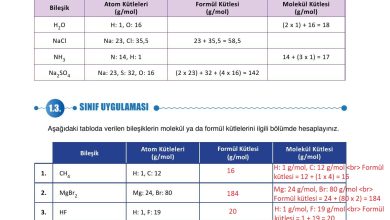 10. Sınıf Ata Yayıncılık Kimya Ders Kitabı Sayfa 33 Cevapları