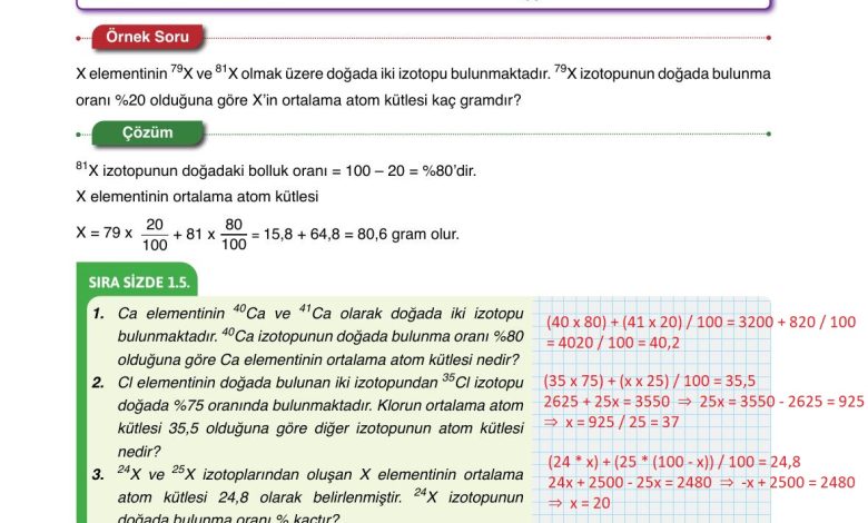 10. Sınıf Ata Yayıncılık Kimya Ders Kitabı Sayfa 35 Cevapları