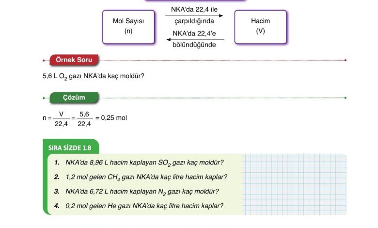 10. Sınıf Ata Yayıncılık Kimya Ders Kitabı Sayfa 38 Cevapları