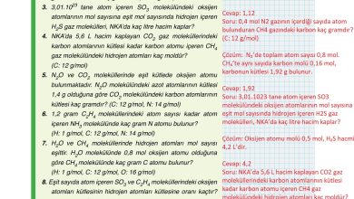 10. Sınıf Ata Yayıncılık Kimya Ders Kitabı Sayfa 43 Cevapları