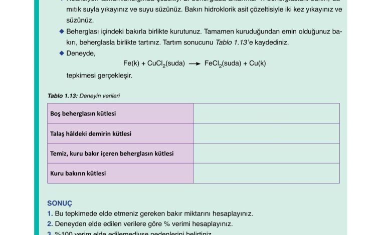 10. Sınıf Ata Yayıncılık Kimya Ders Kitabı Sayfa 73 Cevapları