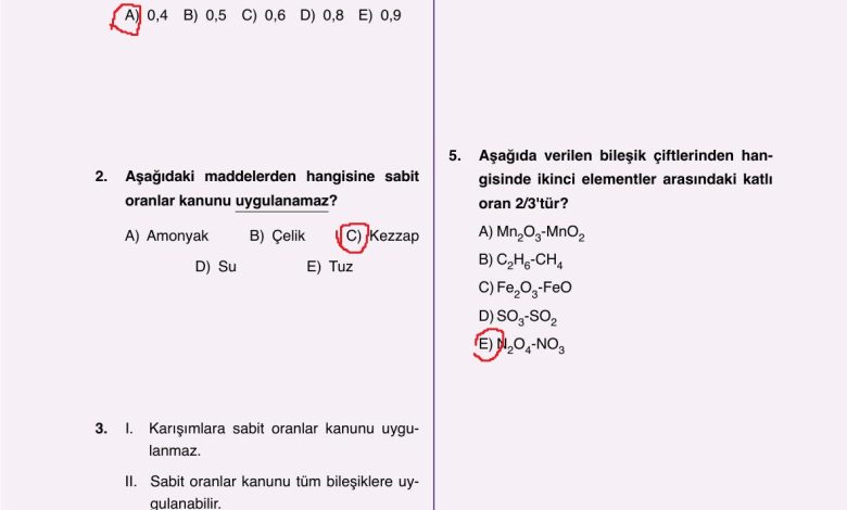 10. Sınıf Ata Yayıncılık Kimya Ders Kitabı Sayfa 82 Cevapları