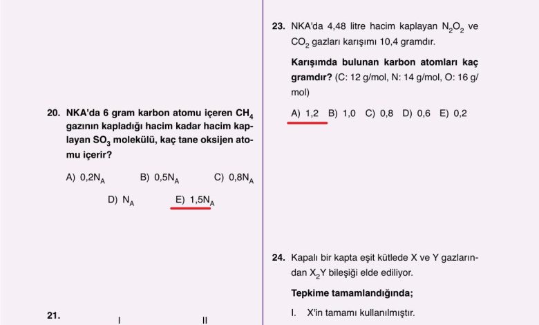 10. Sınıf Ata Yayıncılık Kimya Ders Kitabı Sayfa 85 Cevapları