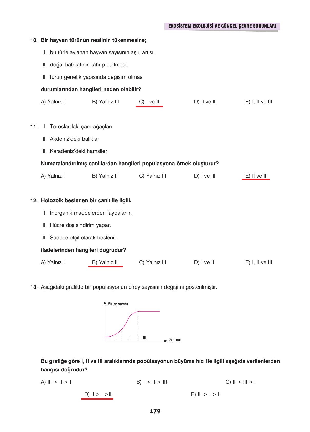 10. Sınıf Dörtel Yayıncılık Biyoloji Ders Kitabı Sayfa 179 Cevapları