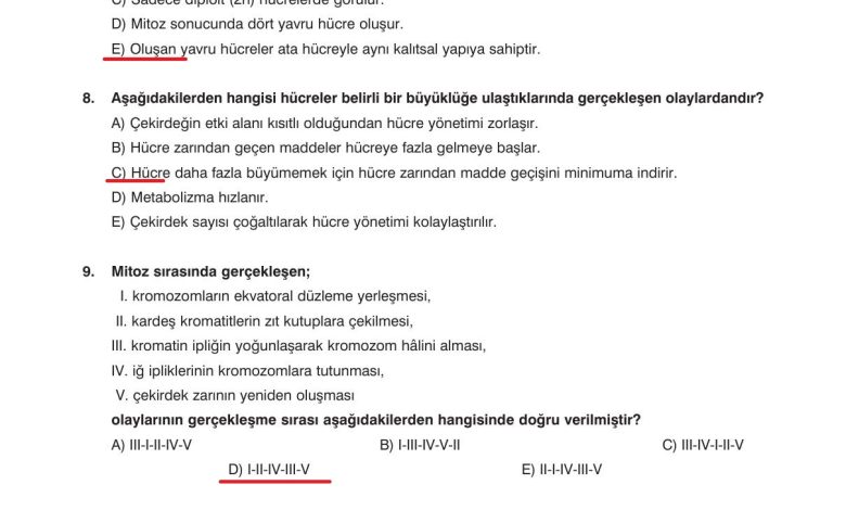 10. Sınıf Dörtel Yayıncılık Biyoloji Ders Kitabı Sayfa 59 Cevapları