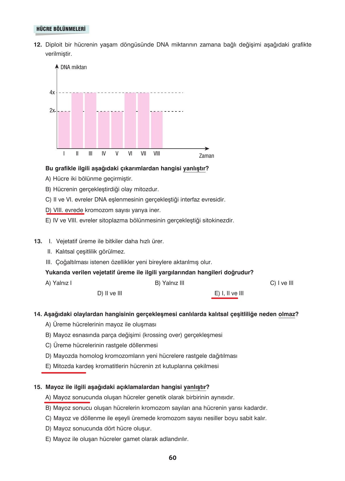 10. Sınıf Dörtel Yayıncılık Biyoloji Ders Kitabı Sayfa 60 Cevapları