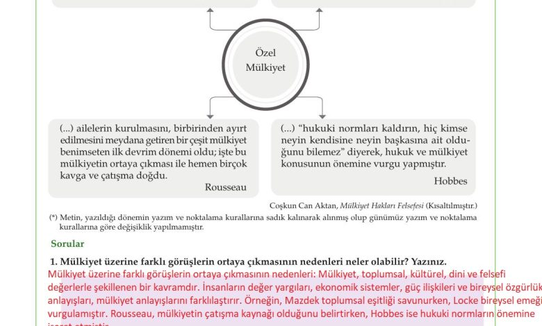 10. Sınıf Meb Yayınları Felsefe Ders Kitabı Sayfa 108 Cevapları