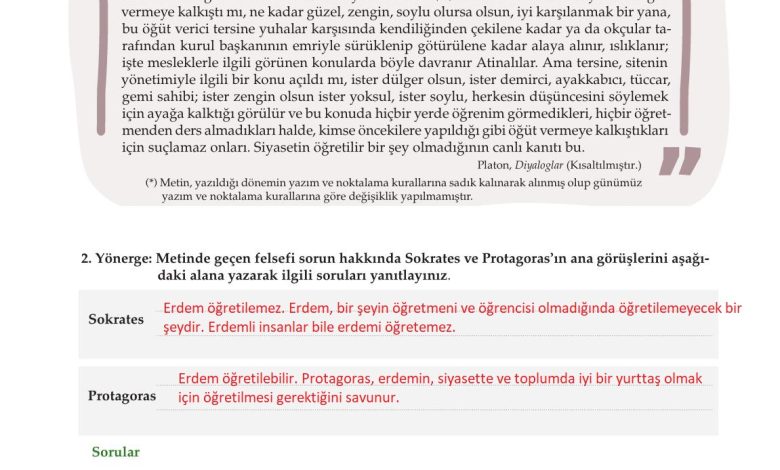 10. Sınıf Meb Yayınları Felsefe Ders Kitabı Sayfa 135 Cevapları