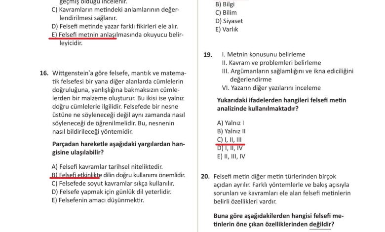 10. Sınıf Meb Yayınları Felsefe Ders Kitabı Sayfa 149 Cevapları