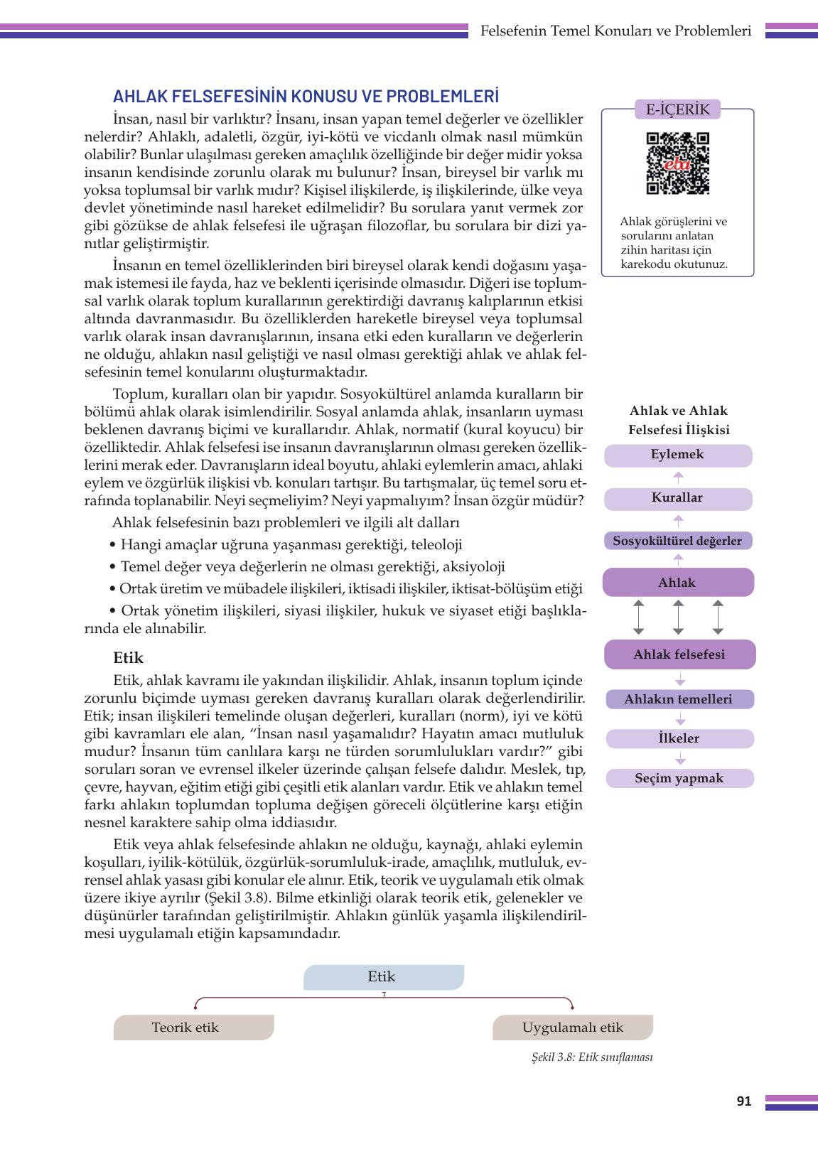 10. Sınıf Meb Yayınları Felsefe Ders Kitabı Sayfa 91 Cevapları