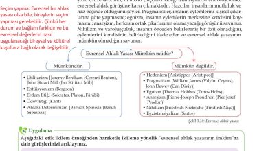 10. Sınıf Meb Yayınları Felsefe Ders Kitabı Sayfa 96 Cevapları