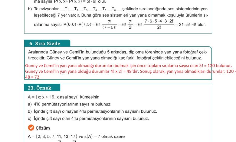 10. Sınıf Meb Yayınları Matematik Ders Kitabı Sayfa 27 Cevapları