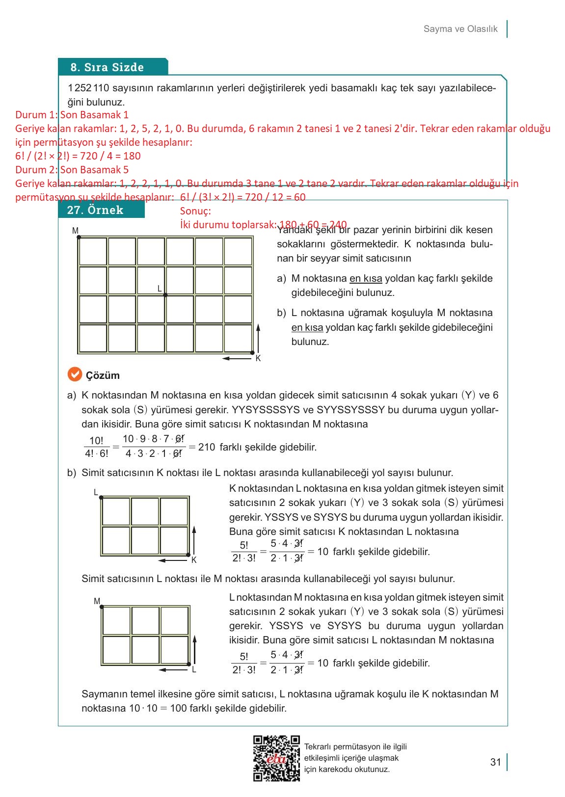 10. Sınıf Meb Yayınları Matematik Ders Kitabı Sayfa 31 Cevapları