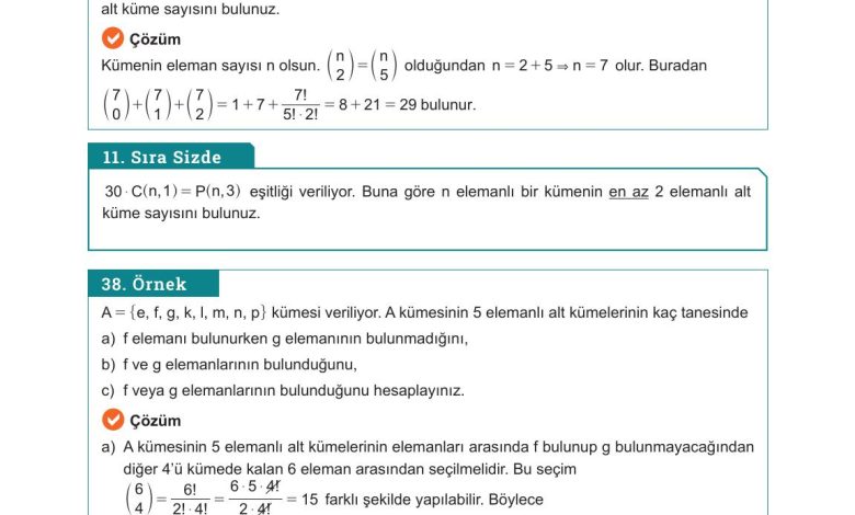 10. Sınıf Meb Yayınları Matematik Ders Kitabı Sayfa 39 Cevapları