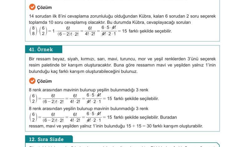 10. Sınıf Meb Yayınları Matematik Ders Kitabı Sayfa 40 Cevapları