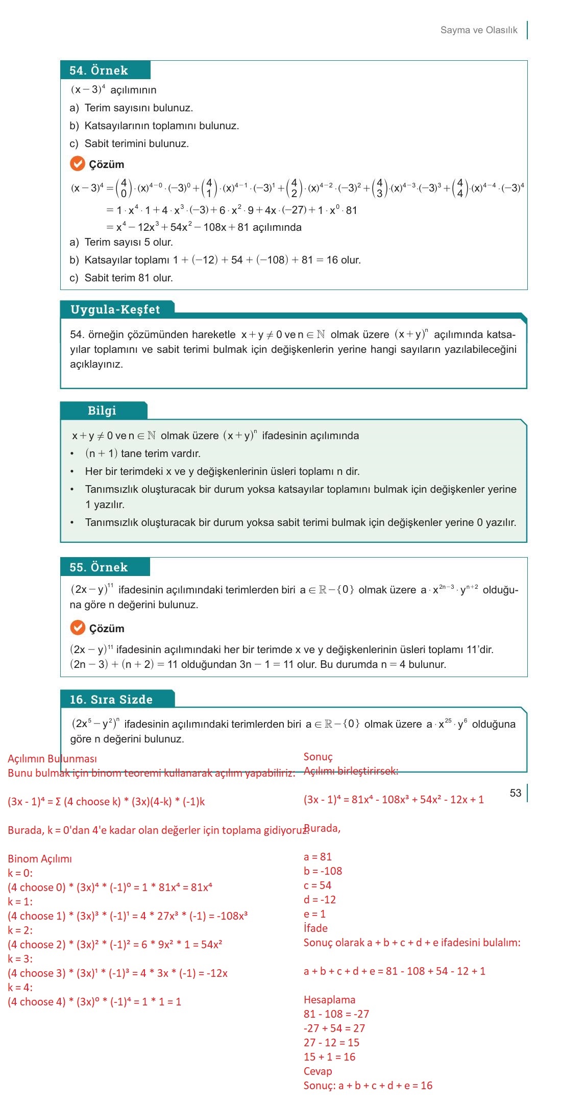 10. Sınıf Meb Yayınları Matematik Ders Kitabı Sayfa 53 Cevapları