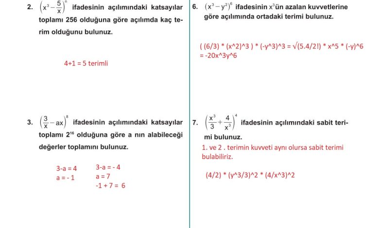 10. Sınıf Meb Yayınları Matematik Ders Kitabı Sayfa 56 Cevapları