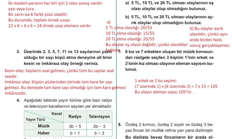 10. Sınıf Meb Yayınları Matematik Ders Kitabı Sayfa 64 Cevapları