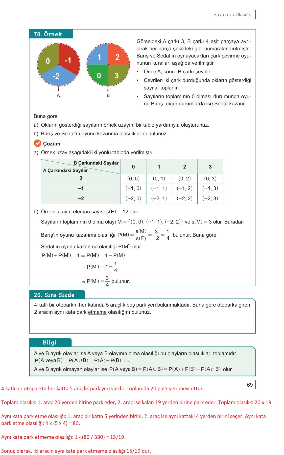 10. Sınıf Meb Yayınları Matematik Ders Kitabı Sayfa 69 Cevapları