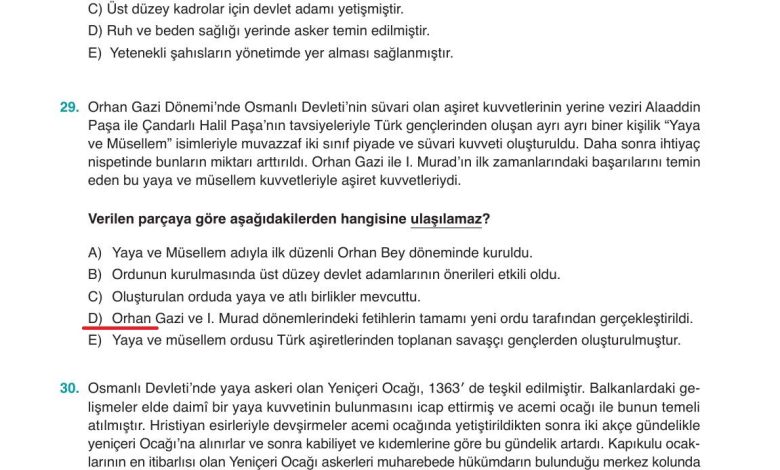 10. Sınıf Meb Yayınları Tarih Ders Kitabı Sayfa 100 Cevapları