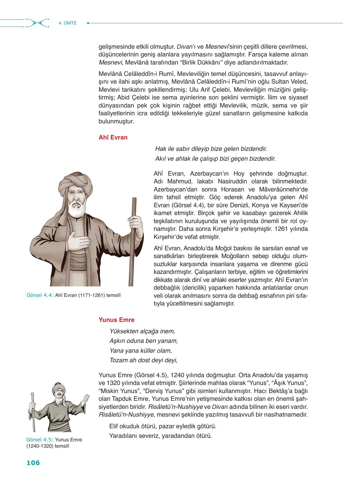 10. Sınıf Meb Yayınları Tarih Ders Kitabı Sayfa 106 Cevapları