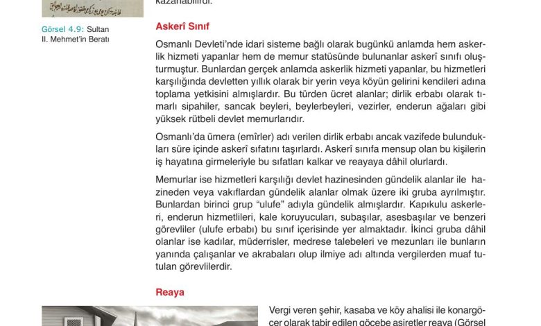 10. Sınıf Meb Yayınları Tarih Ders Kitabı Sayfa 110 Cevapları