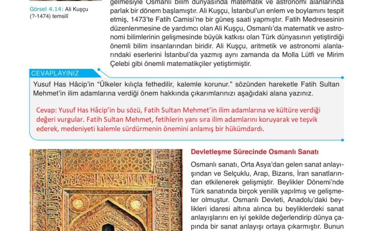 10. Sınıf Meb Yayınları Tarih Ders Kitabı Sayfa 114 Cevapları