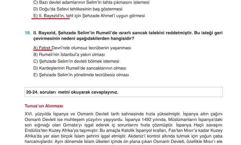 10. Sınıf Meb Yayınları Tarih Ders Kitabı Sayfa 167 Cevapları