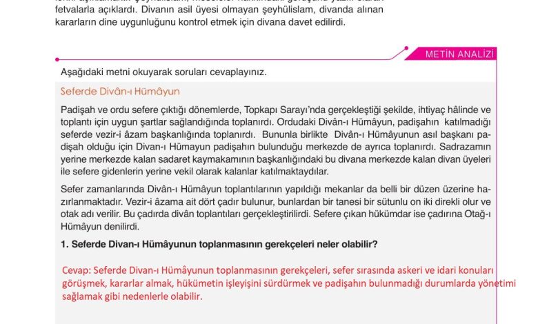 10. Sınıf Meb Yayınları Tarih Ders Kitabı Sayfa 179 Cevapları