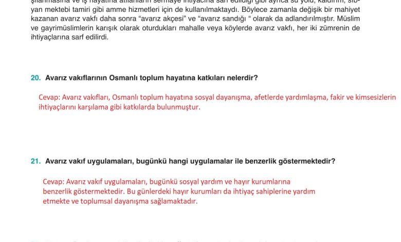 10. Sınıf Meb Yayınları Tarih Ders Kitabı Sayfa 210 Cevapları