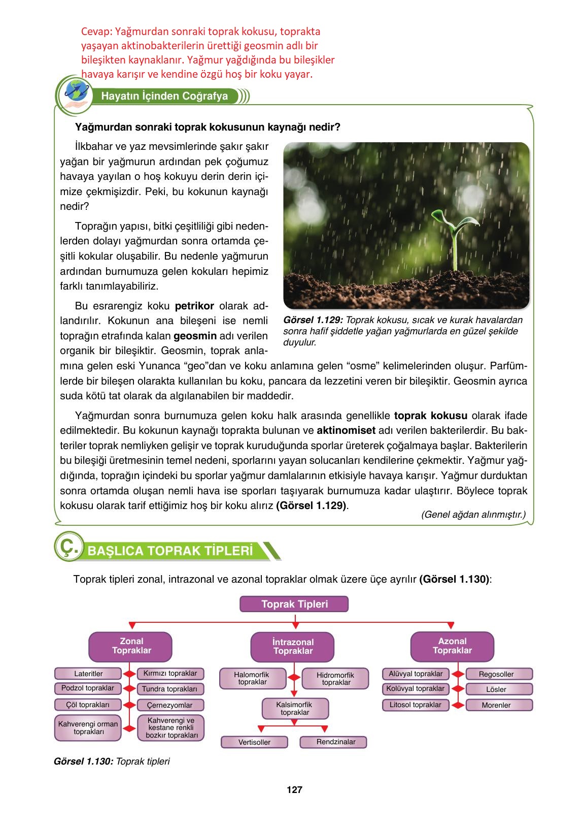 10. Sınıf Tutku Yayıncılık Coğrafya Ders Kitabı Sayfa 127 Cevapları